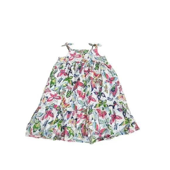Baby Gap Toddler Girls White Butterfly Print Sleeveless Summer Dress Size 3T Cot - Picture 2 of 4